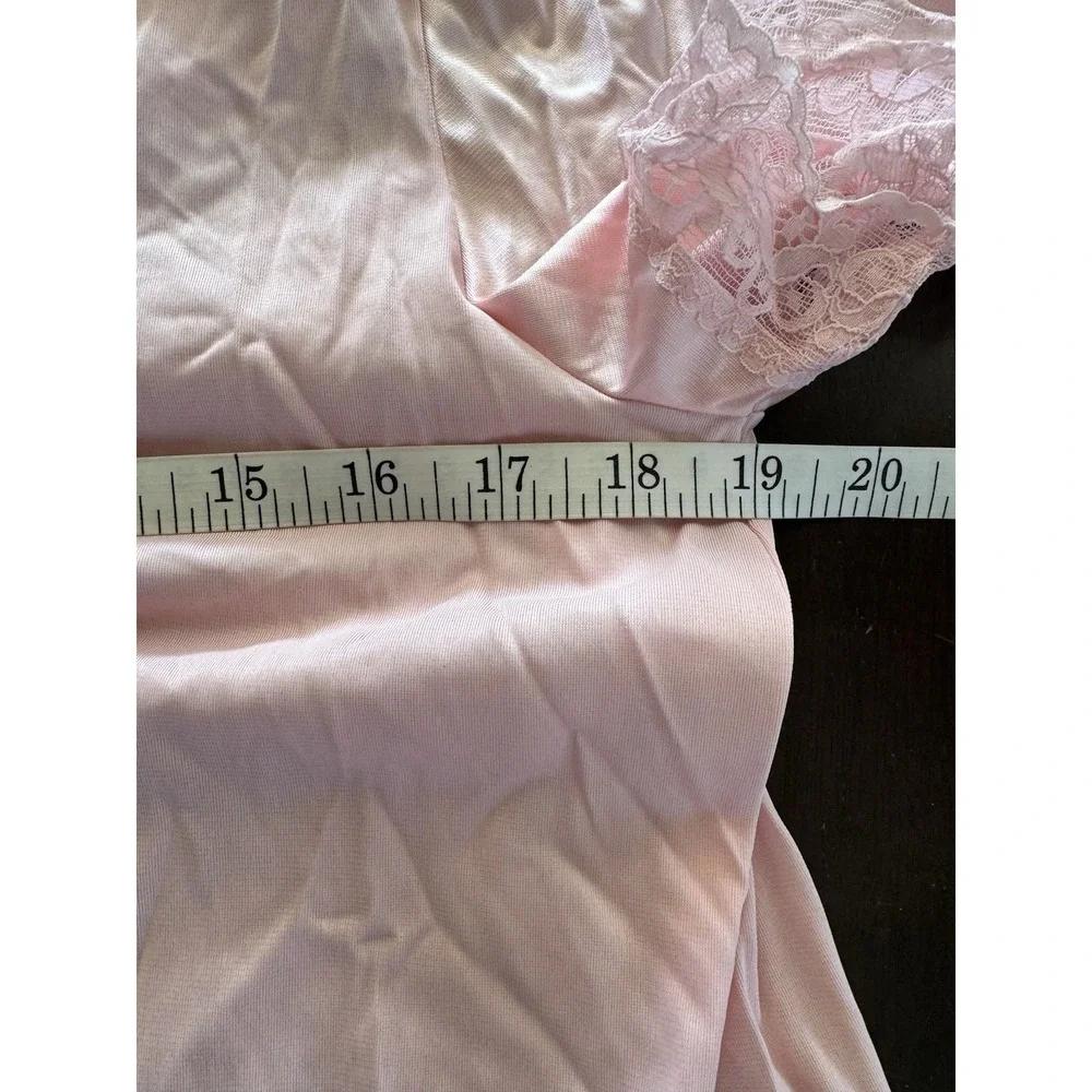 VTG Pajama Top Bed Jacket Silky 70s 50s Pink Medium Grunge Babydoll Fairy Granny